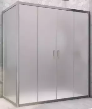 Душевой угол-ограждение «Vegas Glass» Z2P+ZPV Novo h2000 150/95 сатин/хром матовый без поддона универсальный