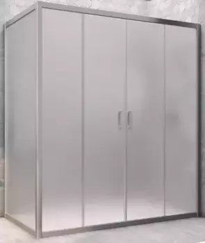 Душевой угол-ограждение «Vegas Glass» Z2P+ZPV Novo h2000 150/90 сатин/хром матовый без поддона универсальный