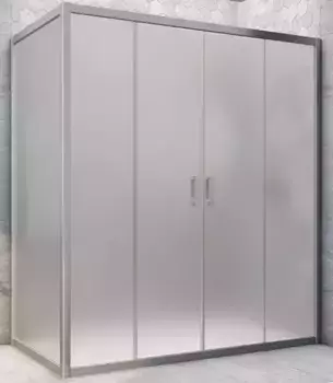 Душевой угол-ограждение «Vegas Glass» Z2P+ZPV Novo h2000 150/75 сатин/хром матовый без поддона универсальный