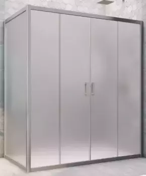 Душевой угол-ограждение «Vegas Glass» Z2P+ZPV Novo h2000 155/70 сатин/хром матовый без поддона универсальный