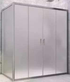 Душевой угол-ограждение «Vegas Glass» Z2P+ZPV Novo h2000 155/100 сатин/хром матовый без поддона универсальный