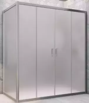 Душевой угол-ограждение «Vegas Glass» Z2P+ZPV Novo h2000 150/100 сатин/хром матовый без поддона универсальный