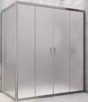 Душевой угол-ограждение «Vegas Glass» Z2P+ZPV Novo h2000 160/75 сатин/хром матовый без поддона универсальный