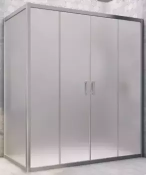 Душевой угол-ограждение «Vegas Glass» Z2P+ZPV Novo h2000 175/95 сатин/хром матовый без поддона универсальный