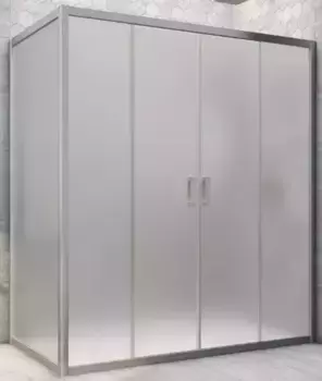 Душевой угол-ограждение «Vegas Glass» Z2P+ZPV Novo h2000 160/90 сатин/хром матовый без поддона универсальный