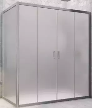 Душевой угол-ограждение «Vegas Glass» Z2P+ZPV Novo h2000 175/90 сатин/хром матовый без поддона универсальный