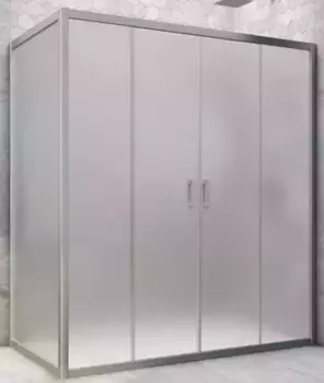 Душевой угол-ограждение «Vegas Glass» Z2P+ZPV Novo h2000 200/90 сатин/хром матовый без поддона универсальный