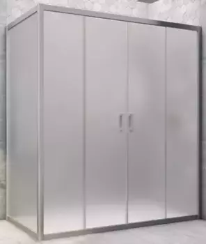 Душевой угол-ограждение «Vegas Glass» Z2P+ZPV Novo h2000 205/85 сатин/хром матовый без поддона универсальный