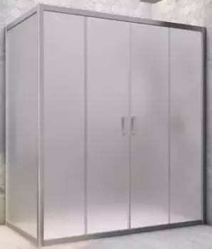 Душевой угол-ограждение «Vegas Glass» Z2P+ZPV Novo h2000 160/85 сатин/хром матовый без поддона универсальный