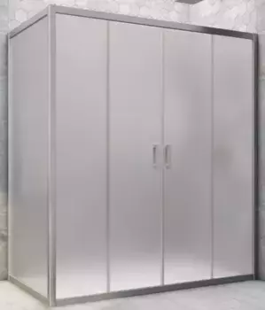 Душевой угол-ограждение «Vegas Glass» Z2P+ZPV Novo h2000 170/85 сатин/хром матовый без поддона универсальный