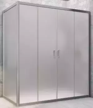 Душевой угол-ограждение «Vegas Glass» Z2P+ZPV Novo h2000 170/100 сатин/хром матовый без поддона универсальный