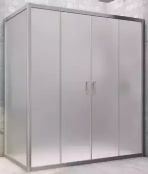 Душевой угол-ограждение «Vegas Glass» Z2P+ZPV Novo h2000 180/90 сатин/хром матовый без поддона универсальный