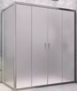 Душевой угол-ограждение «Vegas Glass» Z2P+ZPV Novo h2000 195/90 сатин/хром матовый без поддона универсальный