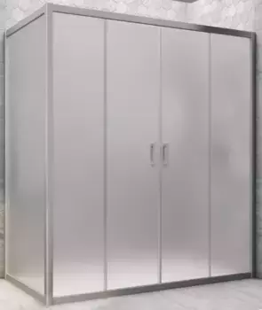 Душевой угол-ограждение «Vegas Glass» Z2P+ZPV Novo h2000 200/95 сатин/хром матовый без поддона универсальный