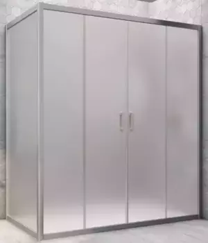 Душевой угол-ограждение «Vegas Glass» Z2P+ZPV Novo h2000 170/90 сатин/хром матовый без поддона универсальный