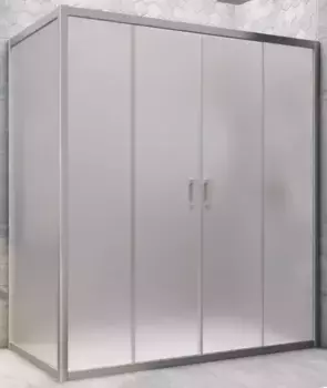 Душевой угол-ограждение «Vegas Glass» Z2P+ZPV Novo h2000 190/100 сатин/хром матовый без поддона универсальный