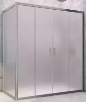 Душевой угол-ограждение «Vegas Glass» Z2P+ZPV Novo h2000 205/100 сатин/хром матовый без поддона универсальный