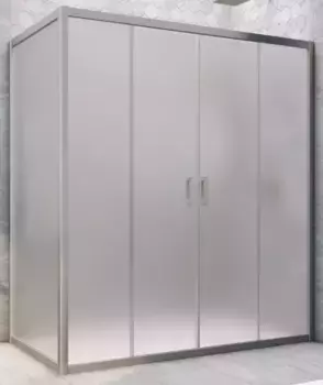 Душевой угол-ограждение «Vegas Glass» Z2P+ZPV Novo h2000 215/80 сатин/хром матовый без поддона универсальный