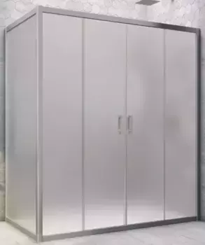 Душевой угол-ограждение «Vegas Glass» Z2P+ZPV Novo h2000 190/75 сатин/хром матовый без поддона универсальный