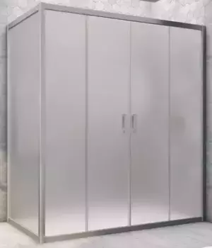 Душевой угол-ограждение «Vegas Glass» Z2P+ZPV Novo h2000 190/95 сатин/хром матовый без поддона универсальный