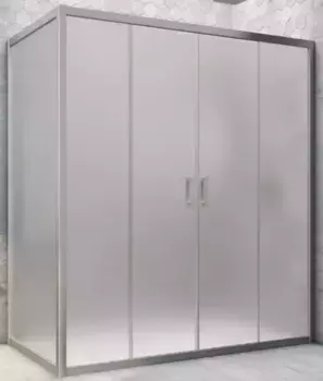 Душевой угол-ограждение «Vegas Glass» Z2P+ZPV Novo h2000 200/80 сатин/хром матовый без поддона универсальный
