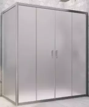 Душевой угол-ограждение «Vegas Glass» Z2P+ZPV Novo h2000 205/90 сатин/хром матовый без поддона универсальный