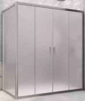 Душевой угол-ограждение «Vegas Glass» Z2P+ZPV Novo h2000 215/75 сатин/хром матовый без поддона универсальный