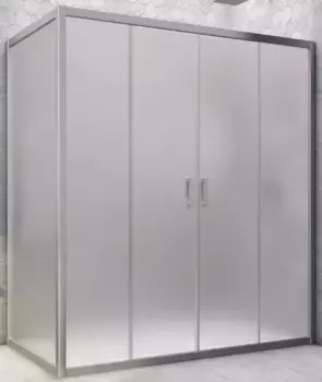 Душевой угол-ограждение «Vegas Glass» Z2P+ZPV Novo h2000 220/90 сатин/хром матовый без поддона универсальный