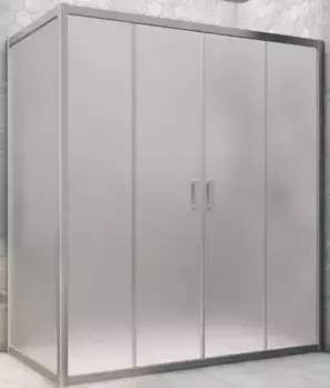 Душевой угол-ограждение «Vegas Glass» Z2P+ZPV Novo h2000 220/95 сатин/хром матовый без поддона универсальный