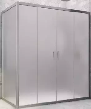 Душевой угол-ограждение «Vegas Glass» Z2P+ZPV Novo h2000 165/90 сатин/хром матовый без поддона универсальный