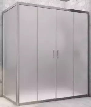 Душевой угол-ограждение «Vegas Glass» Z2P+ZPV Novo h2000 170/80 сатин/хром матовый без поддона универсальный