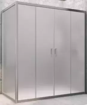 Душевой угол-ограждение «Vegas Glass» Z2P+ZPV Novo h2000 180/95 сатин/хром матовый без поддона универсальный