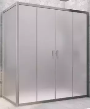 Душевой угол-ограждение «Vegas Glass» Z2P+ZPV Novo h2000 210/85 сатин/хром матовый без поддона универсальный