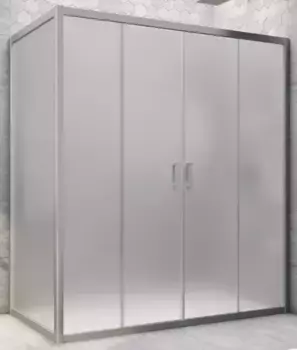 Душевой угол-ограждение «Vegas Glass» Z2P+ZPV Novo h2000 210/90 сатин/хром матовый без поддона универсальный