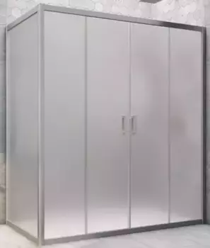 Душевой угол-ограждение «Vegas Glass» Z2P+ZPV Novo h2000 220/75 сатин/хром матовый без поддона универсальный