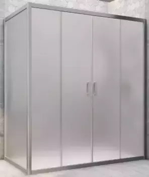 Душевой угол-ограждение «Vegas Glass» Z2P+ZPV Novo h2000 170/75 сатин/хром матовый без поддона универсальный