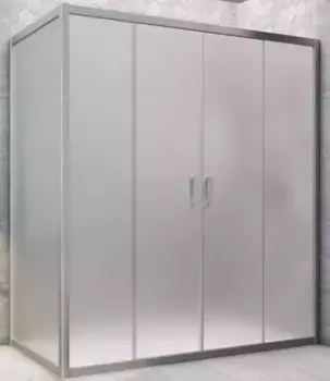 Душевой угол-ограждение «Vegas Glass» Z2P+ZPV Novo h2000 175/85 сатин/хром матовый без поддона универсальный