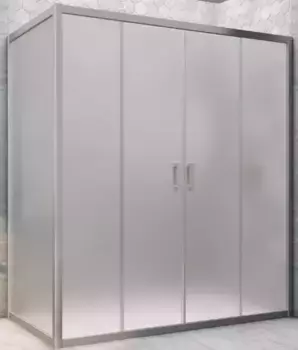 Душевой угол-ограждение «Vegas Glass» Z2P+ZPV Novo h2000 180/80 сатин/хром матовый без поддона универсальный