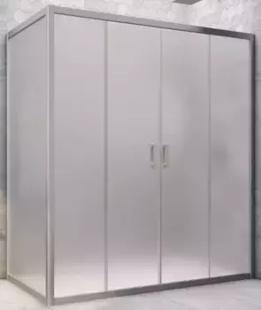 Душевой угол-ограждение «Vegas Glass» Z2P+ZPV Novo h2000 200/85 сатин/хром матовый без поддона универсальный