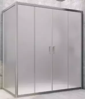 Душевой угол-ограждение «Vegas Glass» Z2P+ZPV Novo h2000 205/70 сатин/хром матовый без поддона универсальный