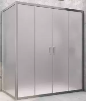 Душевой угол-ограждение «Vegas Glass» Z2P+ZPV Novo h2000 210/70 сатин/хром матовый без поддона универсальный