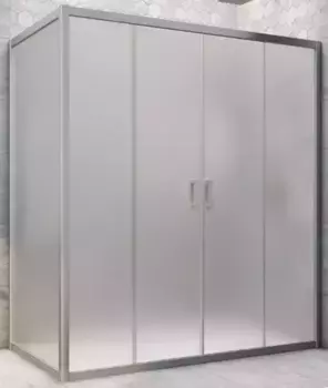 Душевой угол-ограждение «Vegas Glass» Z2P+ZPV Novo h2000 160/95 сатин/хром матовый без поддона универсальный