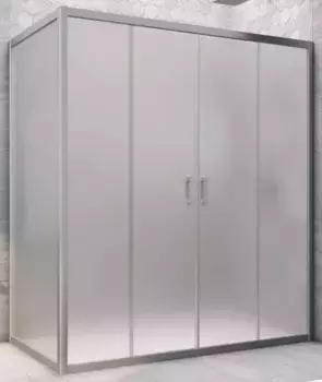 Душевой угол-ограждение «Vegas Glass» Z2P+ZPV Novo h2000 160/100 сатин/хром матовый без поддона универсальный