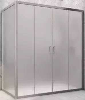 Душевой угол-ограждение «Vegas Glass» Z2P+ZPV Novo h2000 165/85 сатин/хром матовый без поддона универсальный