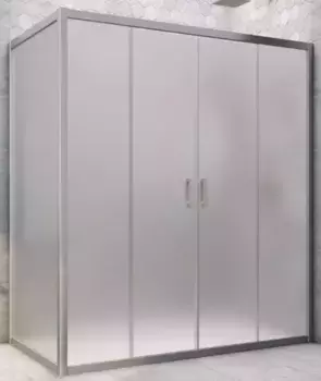 Душевой угол-ограждение «Vegas Glass» Z2P+ZPV Novo h2000 190/85 сатин/хром матовый без поддона универсальный