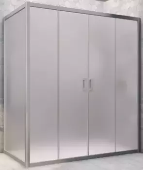 Душевой угол-ограждение «Vegas Glass» Z2P+ZPV Novo h2000 205/80 сатин/хром матовый без поддона универсальный