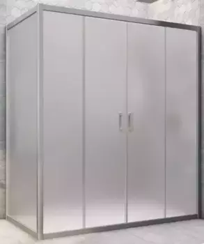 Душевой угол-ограждение «Vegas Glass» Z2P+ZPV Novo h2000 215/90 сатин/хром матовый без поддона универсальный