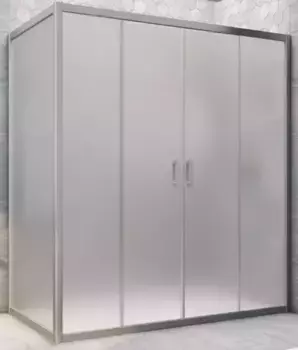 Душевой угол-ограждение «Vegas Glass» Z2P+ZPV Novo h2000 165/95 сатин/хром матовый без поддона универсальный