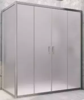 Душевой угол-ограждение «Vegas Glass» Z2P+ZPV Novo h2000 200/75 сатин/хром матовый без поддона универсальный