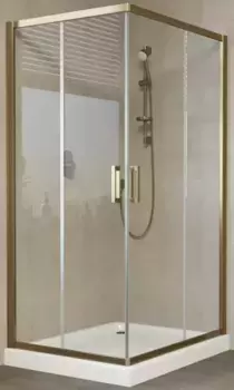 Душевой угол-ограждение «Vegas Glass» ZA-F Tur Novo 110/100 прозрачный/бронза без поддона универсальный